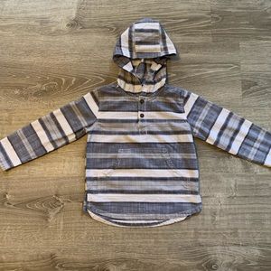 Long sleeve shirt with hoodie